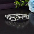 Adjustable Silver American Diamond Brass Bracelet – Silver Plated
