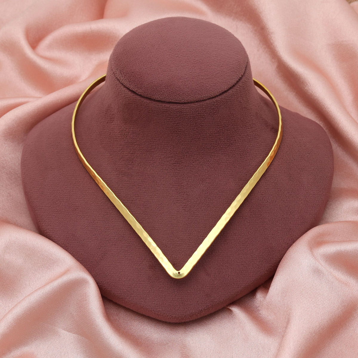 Classic Gold Plated Brass Chain Necklace