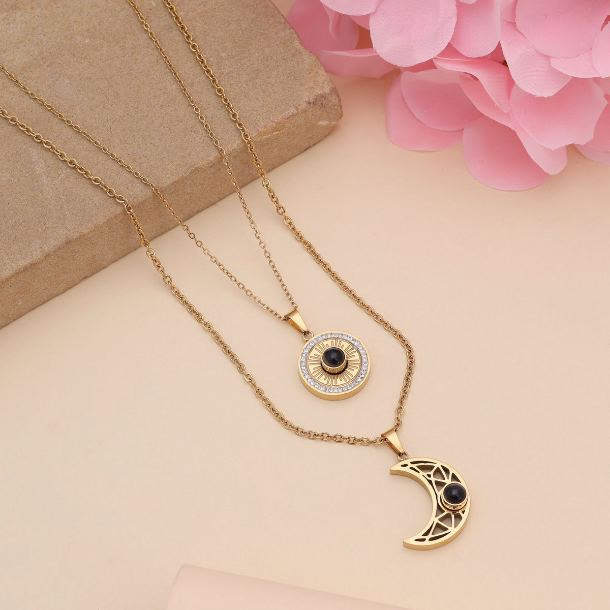 Bold Black Pendant Necklace